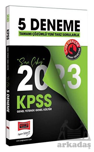 2023 KPSS Genel Kültür Genel Yetenek Tamamı Çözümlü Son Çıkış 5 Deneme Sınavı Yargı Yayınları