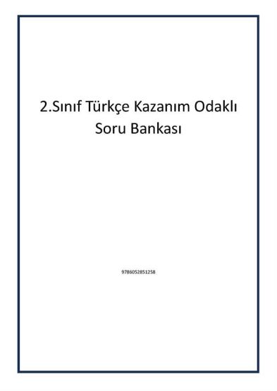 2.Sınıf Türkçe Kazanım Odaklı Soru Bankası
