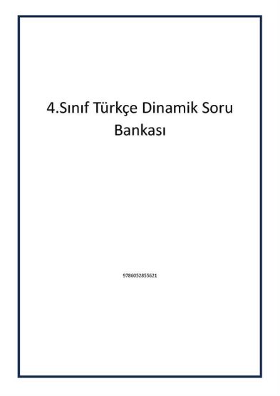 4.Sınıf Türkçe Dinamik Soru Bankası