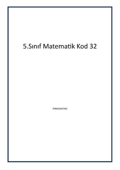 5.Sınıf Matematik Kod 32