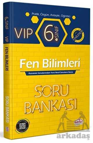 6. Sınıf VIP Fen Bilimleri Soru Bankası Editör Yayınevi