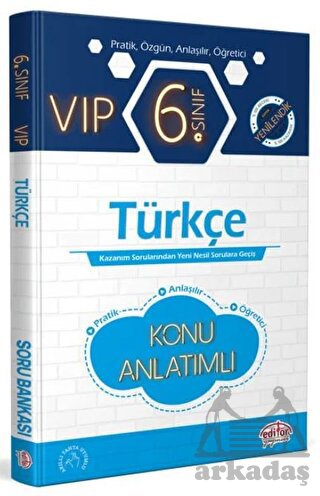 6. Sınıf VIP Türkçe Konu Anlatımlı Editör Yayınevi