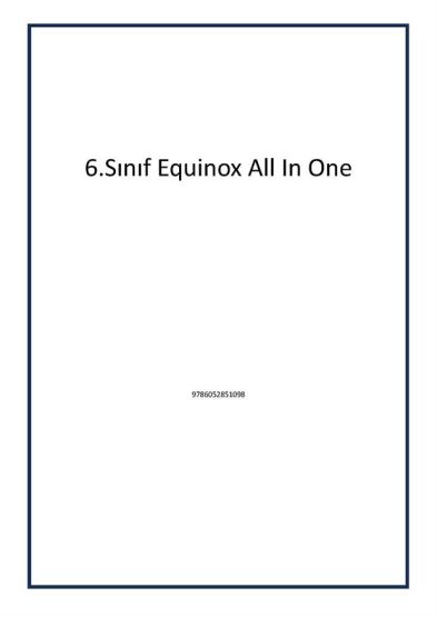 6.Sınıf Equinox All In One