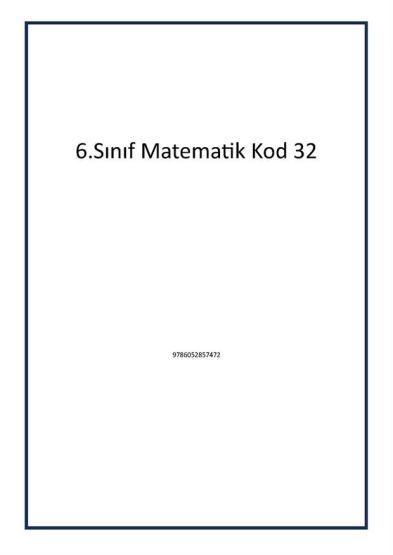 6.Sınıf Matematik Kod 32