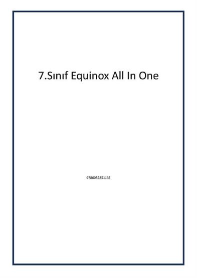 7.Sınıf Equinox All In One