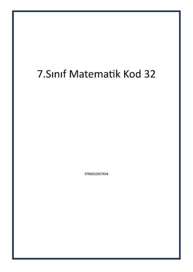 7.Sınıf Matematik Kod 32