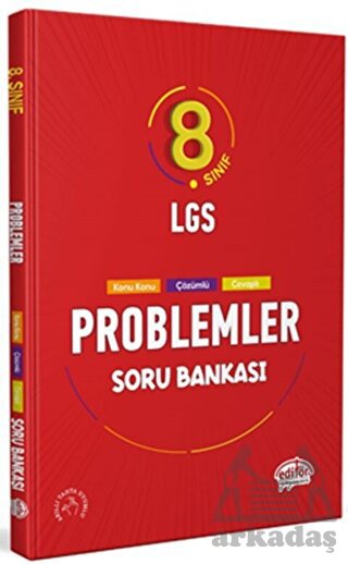 8. Sınıf LGS Problemler Soru Bankası Editör Yayınevi