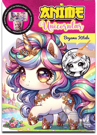 Anime Unicornlar Boyama Kitabı - Thumbnail