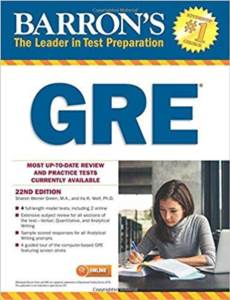 Barron's GRE (22Nd Ed.) With Bonus Online Tests