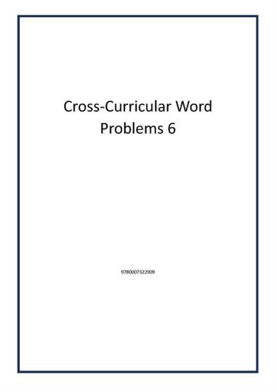 Cross-Curricular Word Problems 6