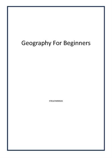 Geography For Beginners