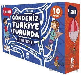 Gökdeniz Türkiye Turunda 4. Sınıf Seti - (10 Kitap)