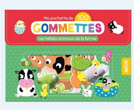 Ma pochette de 100 gommettes - les bébés animaux de la ferme: 100 gommettes (Ma pochette de gommettes) (French Edition)
