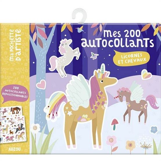 Mes 200 autocollants - Licornes et chevaux: 200 autocollants repositionnables (Ma pochette d'artiste) (French Edition)