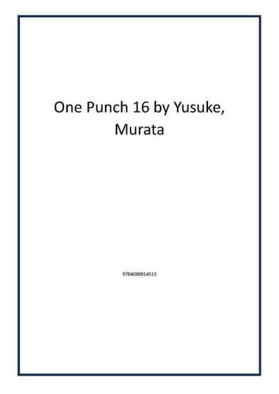 One Punch 16 by Yusuke, Murata