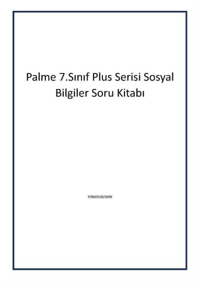 Palme 7.Sınıf Plus Serisi Sosyal Bilgiler Soru Kitabı