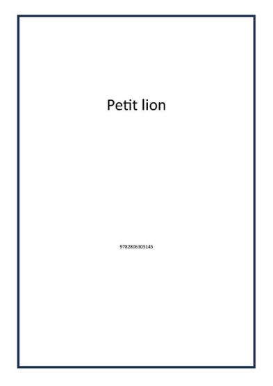 Petit lion