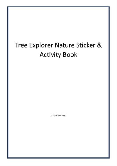 Tree Explorer Nature Sticker & Activity Book